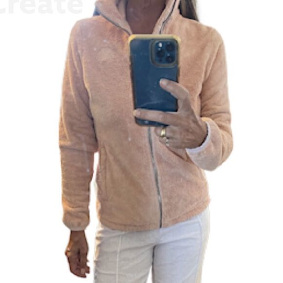 The North Face Osito Fleece Long Sleeves Pockets Zipper Up Pink Jacket.Size S - Picture 3 of 14